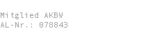 Mitglied AKBW
AL-Nr.: 078843
